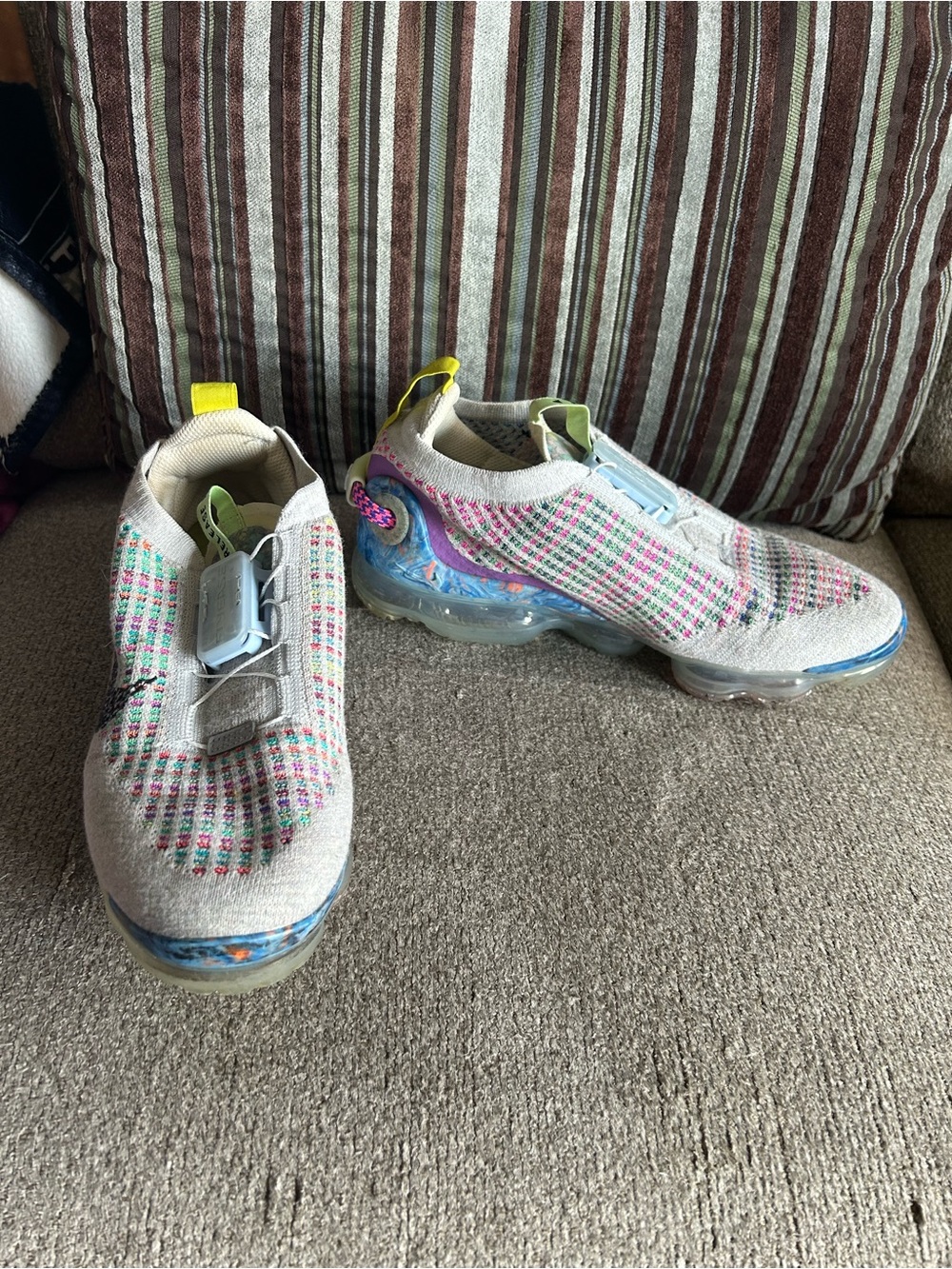 Nike Air VaporMax 2020 Flyknit Pure Platinum GS Sneakers CJ4069-003 Size 6.5Y
